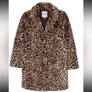 BB Dakota Cheetah Print Faux Fur Coat